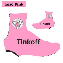 2016 Saxo Bank Tinkoff Copriscarpe Ciclismo Rosa (2)